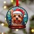 Yorkshire Terrier Snow Globe Decoration